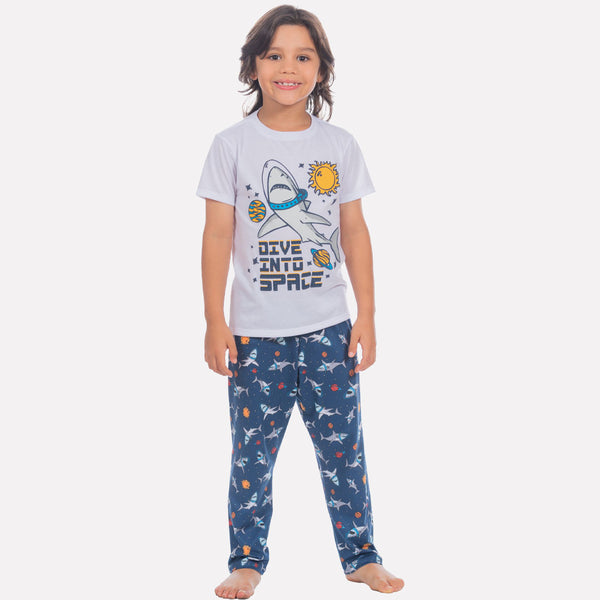 Pijama niño Tiburon espacial